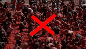 When and why was La Tomatina banned?