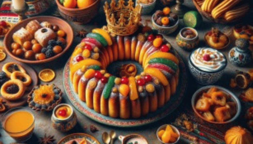 Traditional food for Three Kings Day in Spain