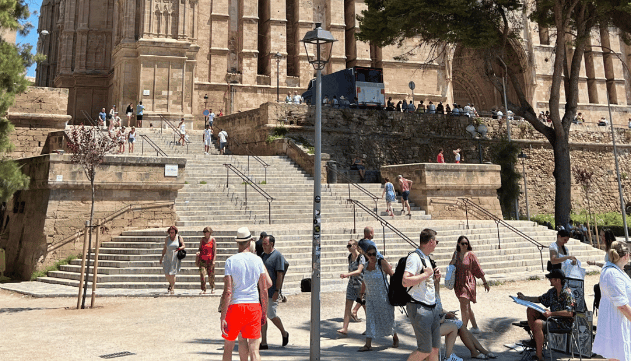 Walk around the lively cobbled streets of Palma de Mallorca’s historic center