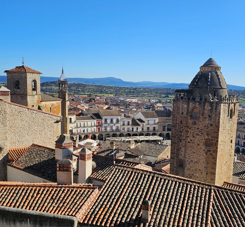 View over Trujillo city center, Extremadura, Spain